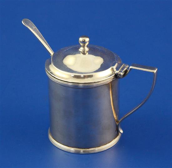 A George III silver drum mustard by John Emes,